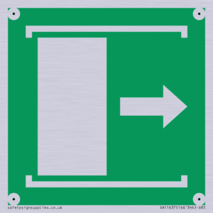 E033 safe condition door slides right to open